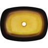 Mexen Araks lavabo en verre à poser 54 x 39 cm, or foncé - 24155451