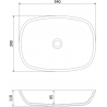 Mexen Araks lavabo en verre sur plan 54 x 39 cm, or foncé - 24155451