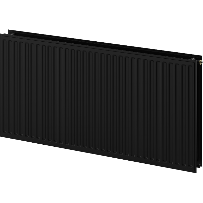 Radiateur plat Mexen CVH20 Hygiene 600 x 2400 mm, raccordement inférieur, 2638 W, noir - W620H-060-240-70