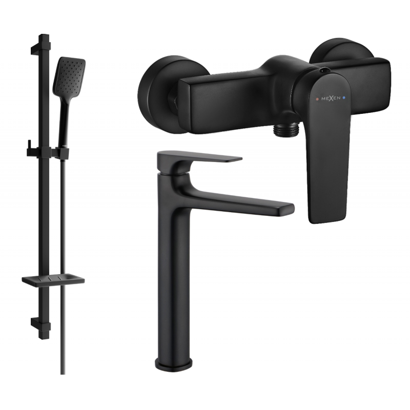 Mexen Lynx Ensemble de douche DQ62, noir - 745914DQ62-70