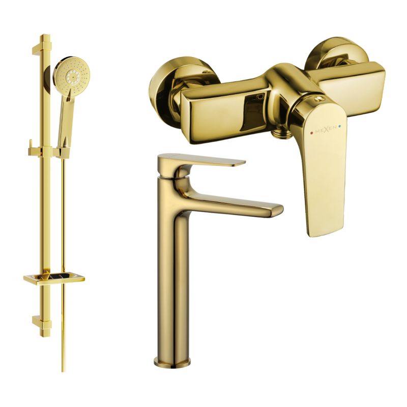 Mexen Lynx Ensemble de douche DQ40, doré - 745914DQ40-50