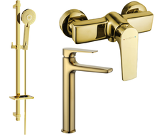 Mexen Lynx Ensemble de douche DQ40, doré - 745914DQ40-50