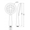 Mexen R-67 pommeau de douche 3 fonctions, noir - 79567-70