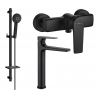 Ensemble de douche Mexen Lynx DQ40, noir - 745914DQ40-70