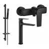 Mexen Lynx Ensemble de douche DQ72, noir - 745914DQ72-70