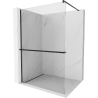 Mexen Kioto+ paroi de douche avec étagère Walk-in 85 x 200 cm, transparent, noir - 800-085-121-70-00