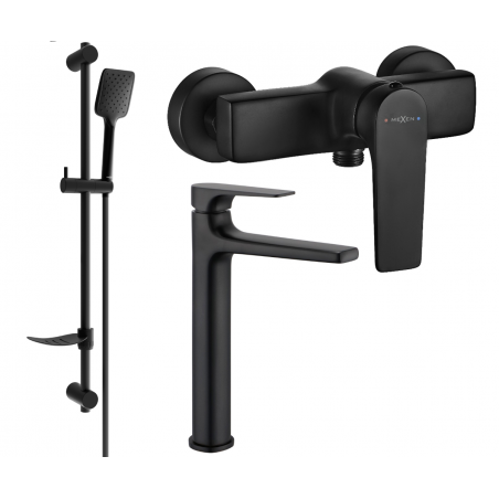 Mexen Lynx DF62 ensemble de douche, noir - 745914DF62-70