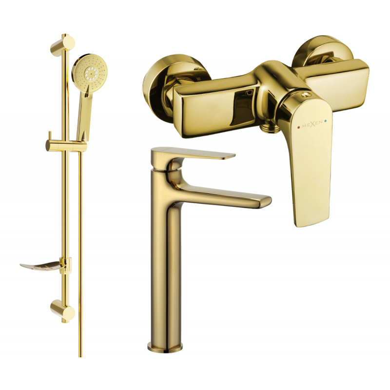 Mexen Lynx DF40 ensemble de douche, doré - 745914DF40-50