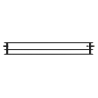 Mexen CVH30 Hygienique radiateur plat 300 x 3000 mm, raccordement bas, 2617 W, noir - W630H-030-300-70