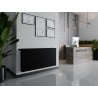 Radiateur plat Mexen CVHF20 Hygiène 400 x 1600 mm, raccordement inférieur, 1151 W, noir - W620HF-040-160-70