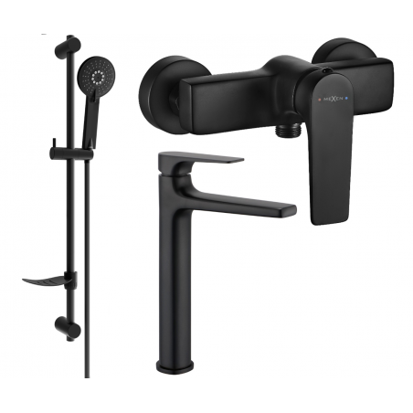 Mexen Lynx DF40 ensemble de douche, noir - 745914DF40-70