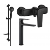 Mexen Lynx DF40 ensemble de douche, noir - 745914DF40-70