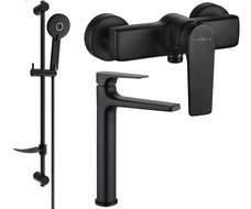 Mexen Lynx DF40 ensemble de douche, noir - 745914DF40-70