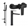 Mexen Lynx DF72 ensemble de douche, noir - 745914DF72-70