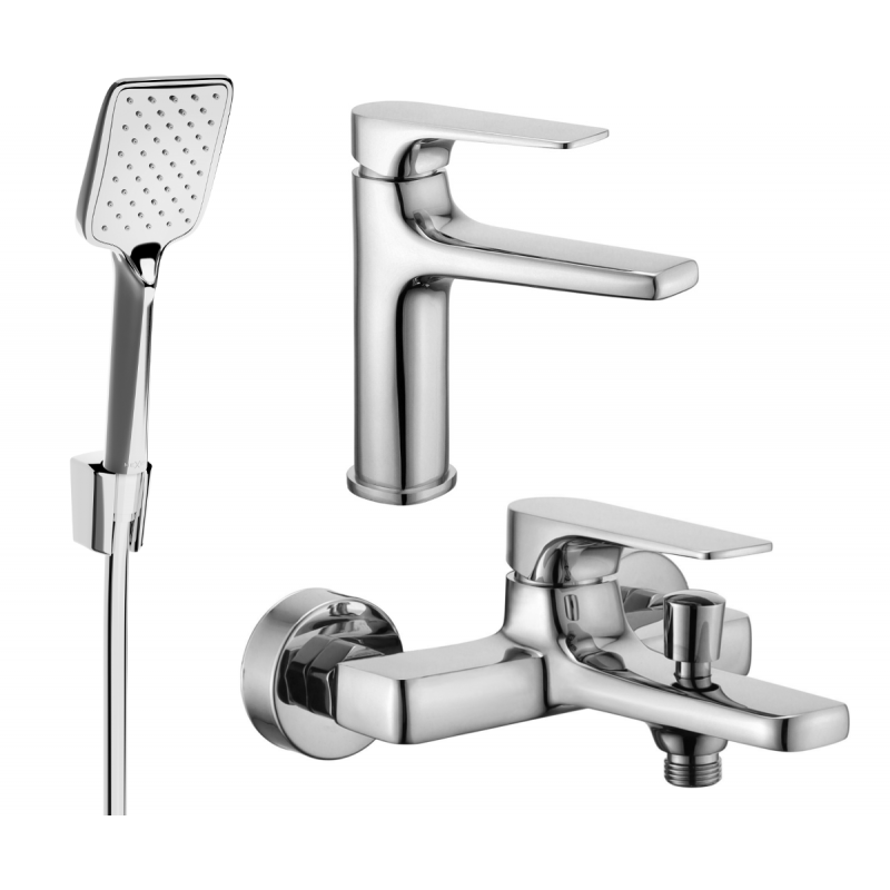Mexen Lynx R62 ensemble de bain, chromé - 745903R62-00