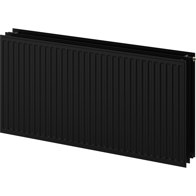 Radiateur mural Mexen CVH30 Hygiene 400 x 2000 mm, connexion inférieure, 2192 W, noir - W630H-040-200-70