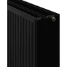 Radiateur mural Mexen CVH30 Hygiene 400 x 2000 mm, connexion inférieure, 2192 W, noir - W630H-040-200-70