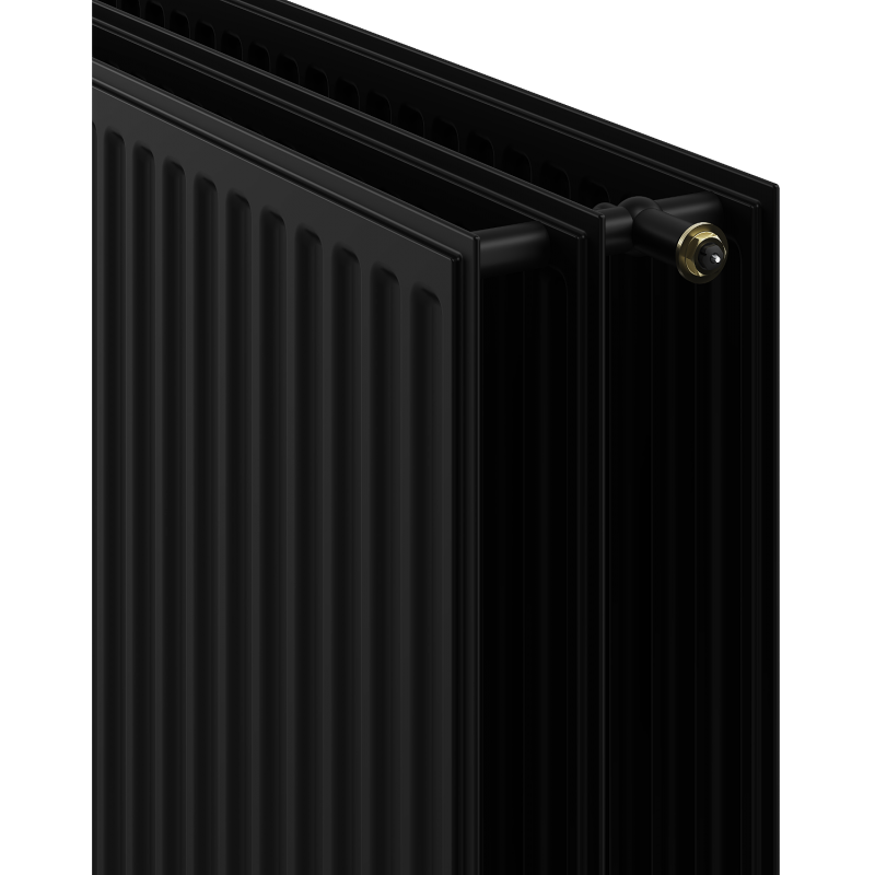 Mexen CVH30 Radiateur d'hygiène à plaques 500 x 2000 mm, raccordement inférieur, 2593 W, noir - W630H-050-200-70