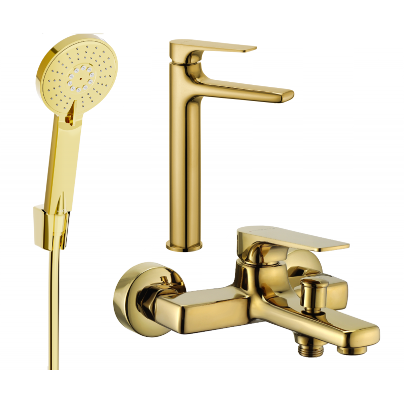 Mexen Lynx R40 ensemble de baignoire, doré - 745913R40-50