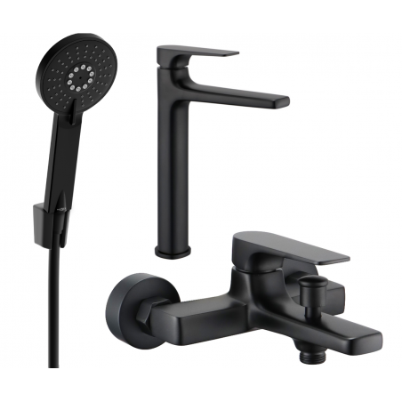 Mexen Lynx R40 ensemble de baignoire, noir - 745913R40-70