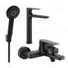 Mexen Lynx R40 ensemble de baignoire, noir - 745913R40-70
