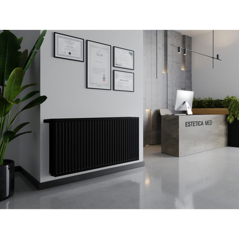 Mexen CVH30 Radiateur hygiénique à plaques 600 x 600 mm, connexion inférieure, 905 W, noir - W630H-060-060-70