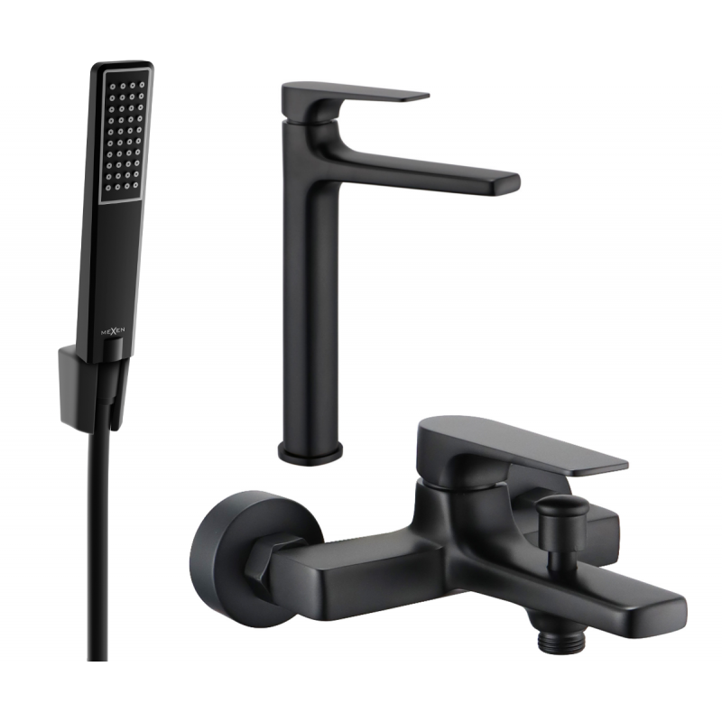Mexen Lynx R72 set de bain, noir - 745913R72-70