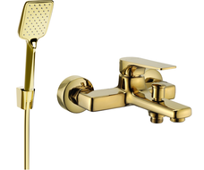 Mexen Lynx R62 robinet de bain avec ensemble de douche, or - 74593R62-50