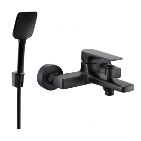 Mexen Lynx R62 mitigeur bain-douche avec ensemble de douche, noir - 74593R62-70
