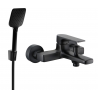 Mexen Lynx R62 mitigeur bain-douche avec ensemble de douche, noir - 74593R62-70