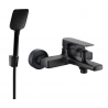 Mexen Lynx R62 robinet de baignoire avec set de douche, noir - 74593R62-70