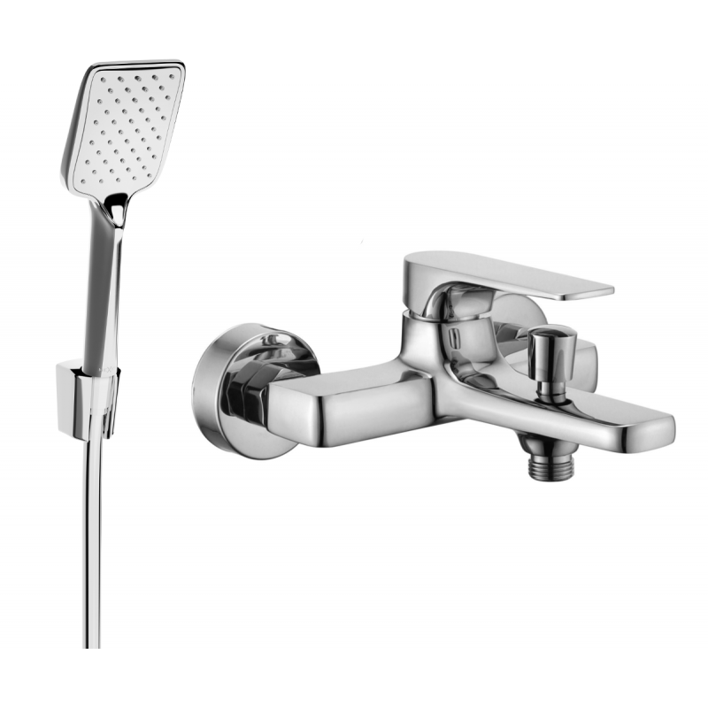 Mexen Lynx R62 mitigeur de baignoire avec ensemble de douche, chrome - 74593R62-00