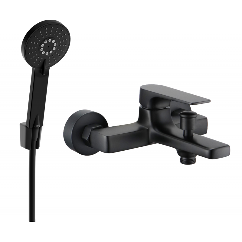 Mexen Lynx R40 baignoire avec ensemble de douche, noir - 74593R40-70