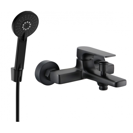 Mexen Lynx R40 robinet de baignoire avec ensemble de douche, noir - 74593R40-70