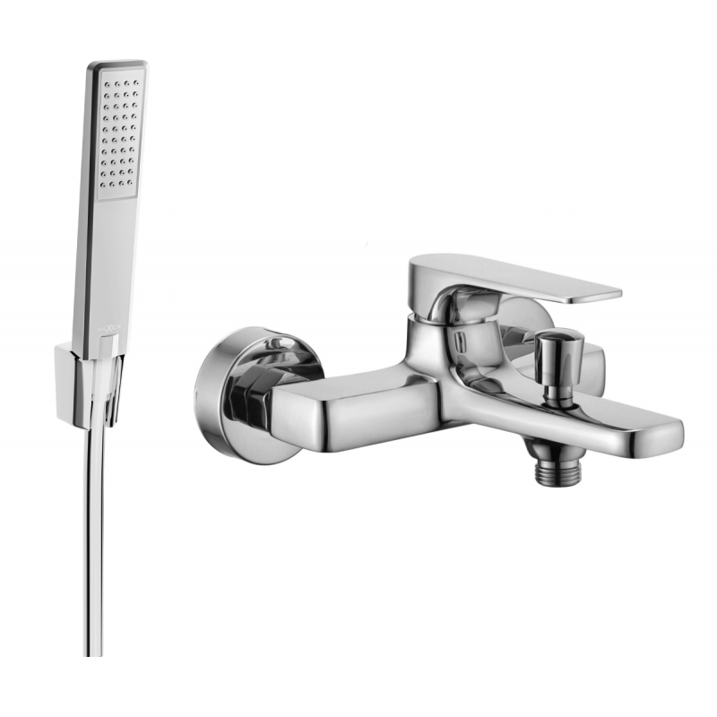 Mexen Lynx R72 robinet de bain avec ensemble de douche, chrome - 74593R72-00