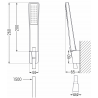 Mexen Lynx R72 robinet de bain avec ensemble de douche, chrome - 74593R72-00