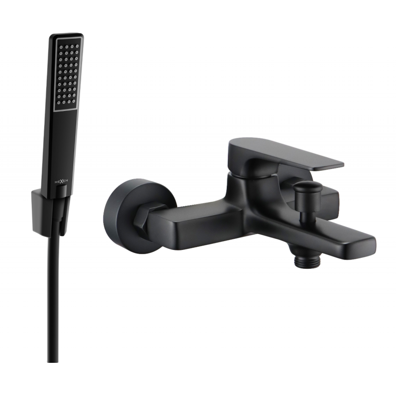 Mexen Lynx R72 mitigeur de baignoire avec ensemble de douche, noir - 74593R72-70