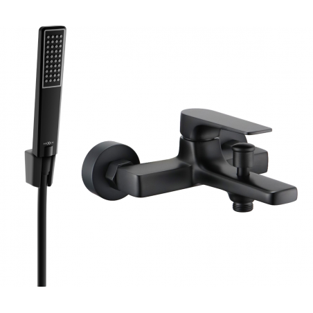 Mexen Lynx R72 mitigeur de baignoire avec ensemble de douche, noir - 74593R72-70