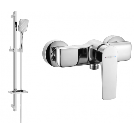 Mexen Lynx DQ62 ensemble de douche avec mitigeur, chromé - 74594DQ62-00