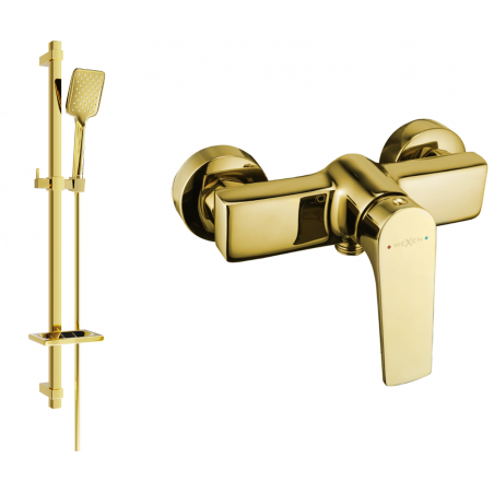 Mexen Lynx DQ62 mitigeur de douche avec ensemble de douche, or - 74594DQ62-50