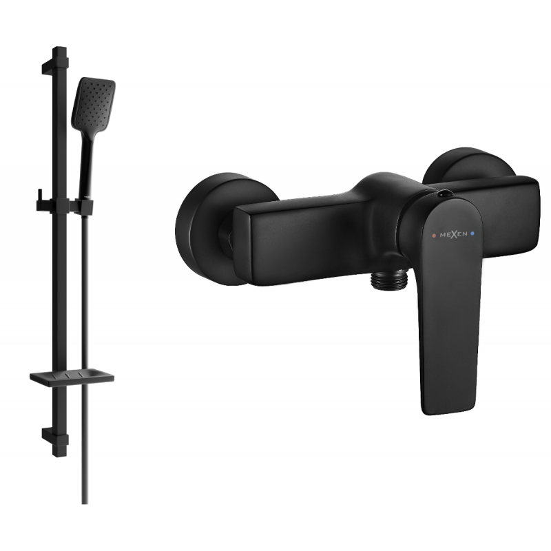 Mexen Lynx DQ62 Mitigeur de douche avec ensemble de douche, noir - 74594DQ62-70
