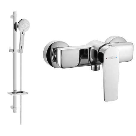 Mexen Lynx DQ40 robinet de douche avec ensemble de douche, chrome - 74594DQ40-00