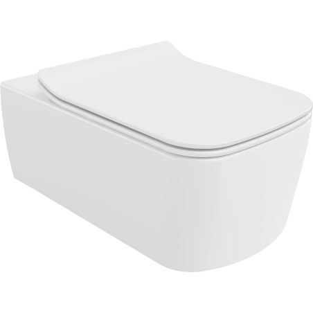 Mexen York bol de WC Rimless avec siège slim à fermeture lente, duroplast, Blanc - 30114000