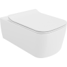 Mexen York bol de WC Rimless avec siège slim à fermeture lente, duroplast, Blanc - 30114000
