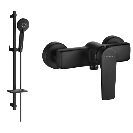 Mexen Lynx DQ40 robinet de douche avec ensemble de douche, noir - 74594DQ40-70