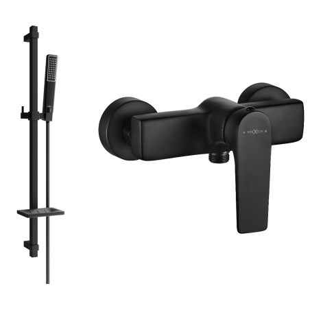 Mexen Lynx DQ72 robinet de douche avec ensemble de douche, noir - 74594DQ72-70