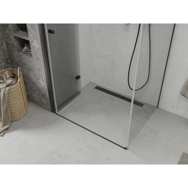 Mexen Lima cabine de douche pliable 110 x 80 cm, transparent, noir - 856-110-080-70-00