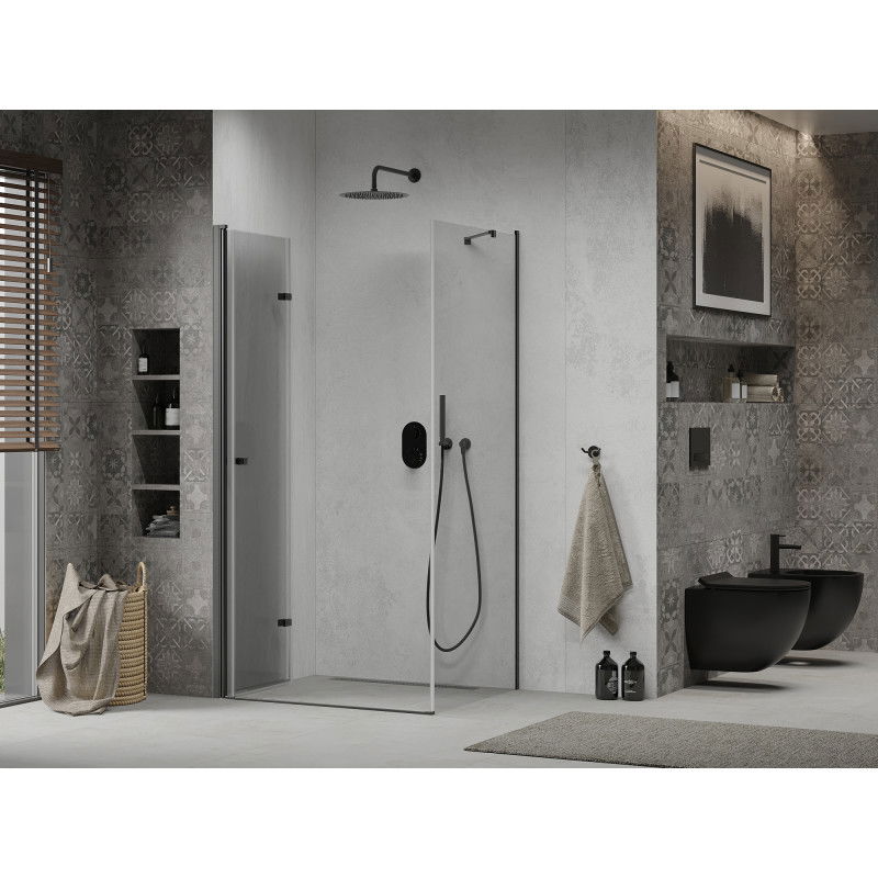 Mexen Lima cabine de douche pliable 110 x 80 cm, transparent, noir - 856-110-080-70-00