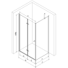 Mexen Lima cabine de douche pliable 110 x 80 cm, transparent, noir - 856-110-080-70-00