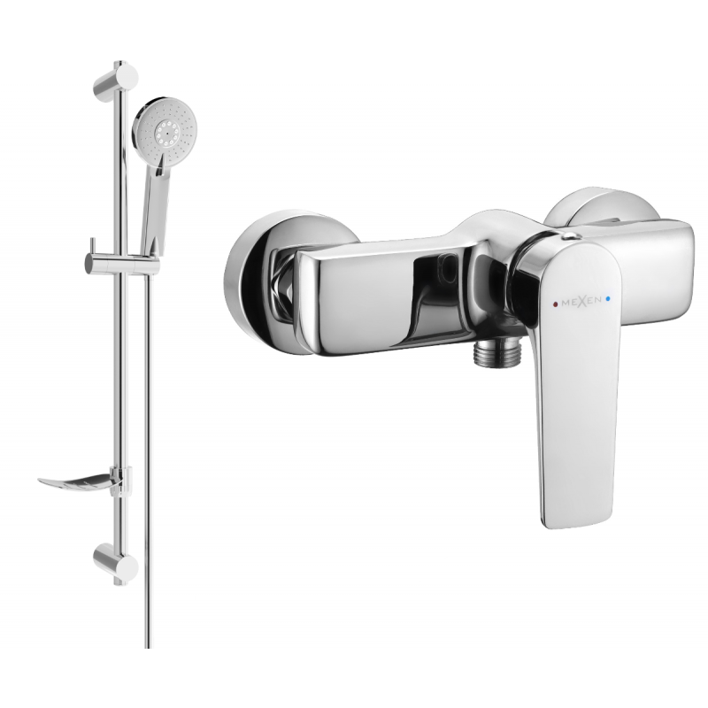 Mexen Lynx DF40 batterie de douche avec ensemble de douche, chrome - 74594DF40-00